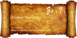Zsebe Verita névjegykártya